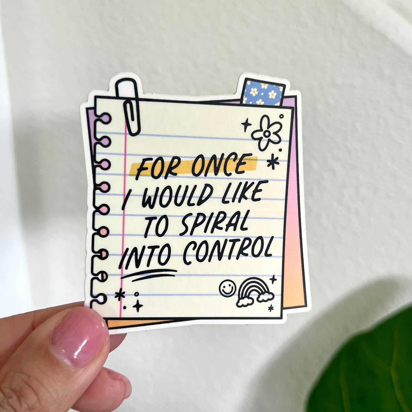 Spiral Into Control Sticker
