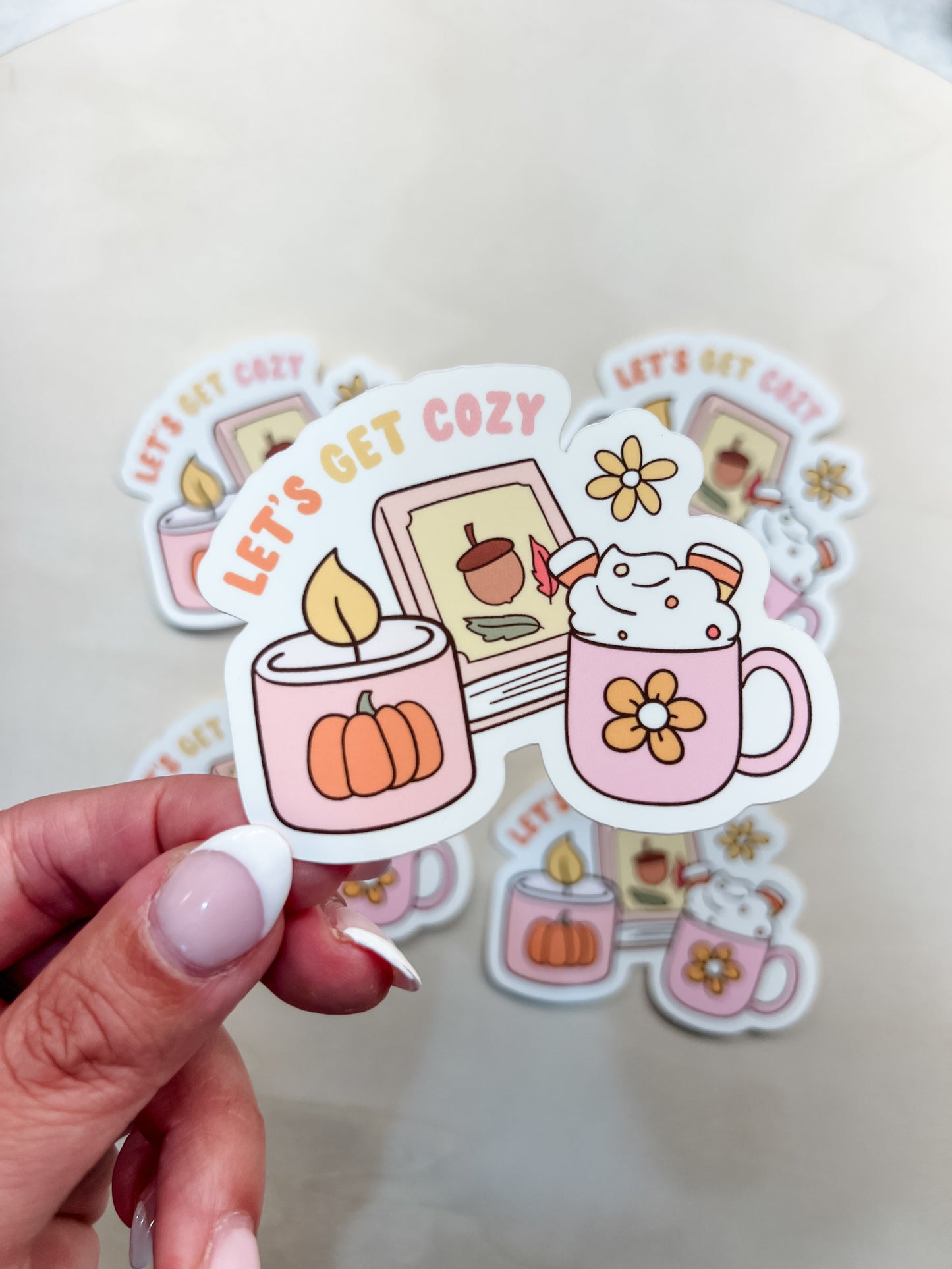 Let’s Get Cozy Sticker