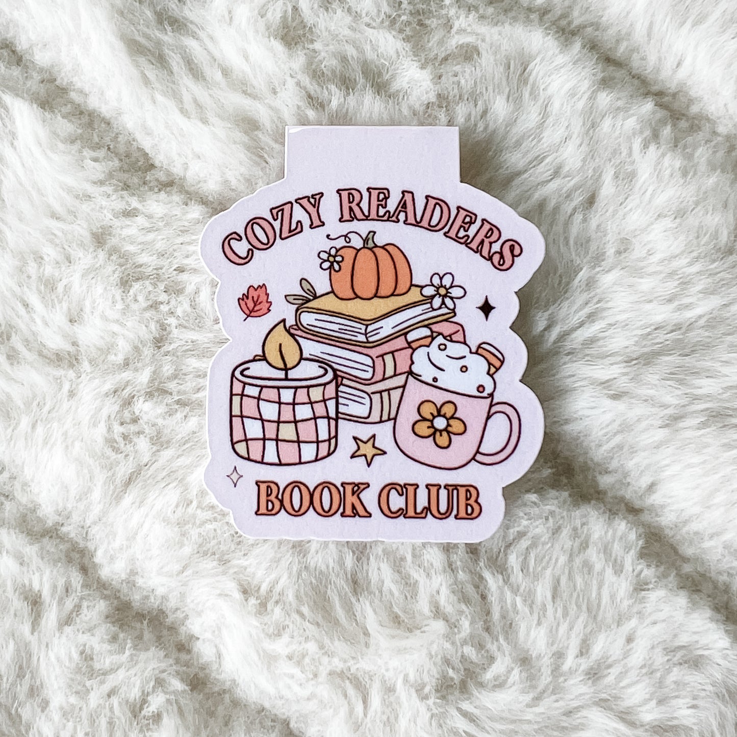 Cozy Readers Book Club Magnetic Bookmark