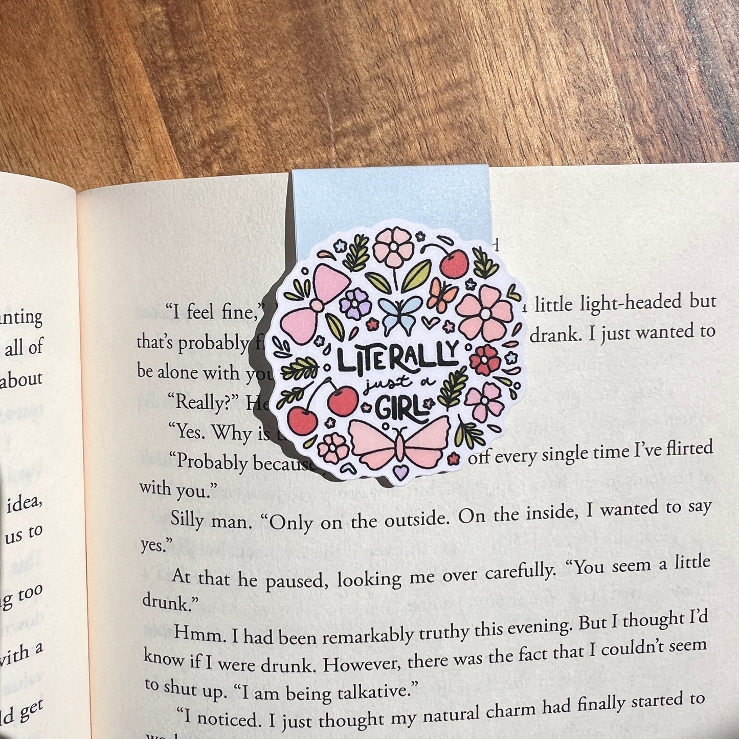 Literally Just a Girl Magnetic Bookmark