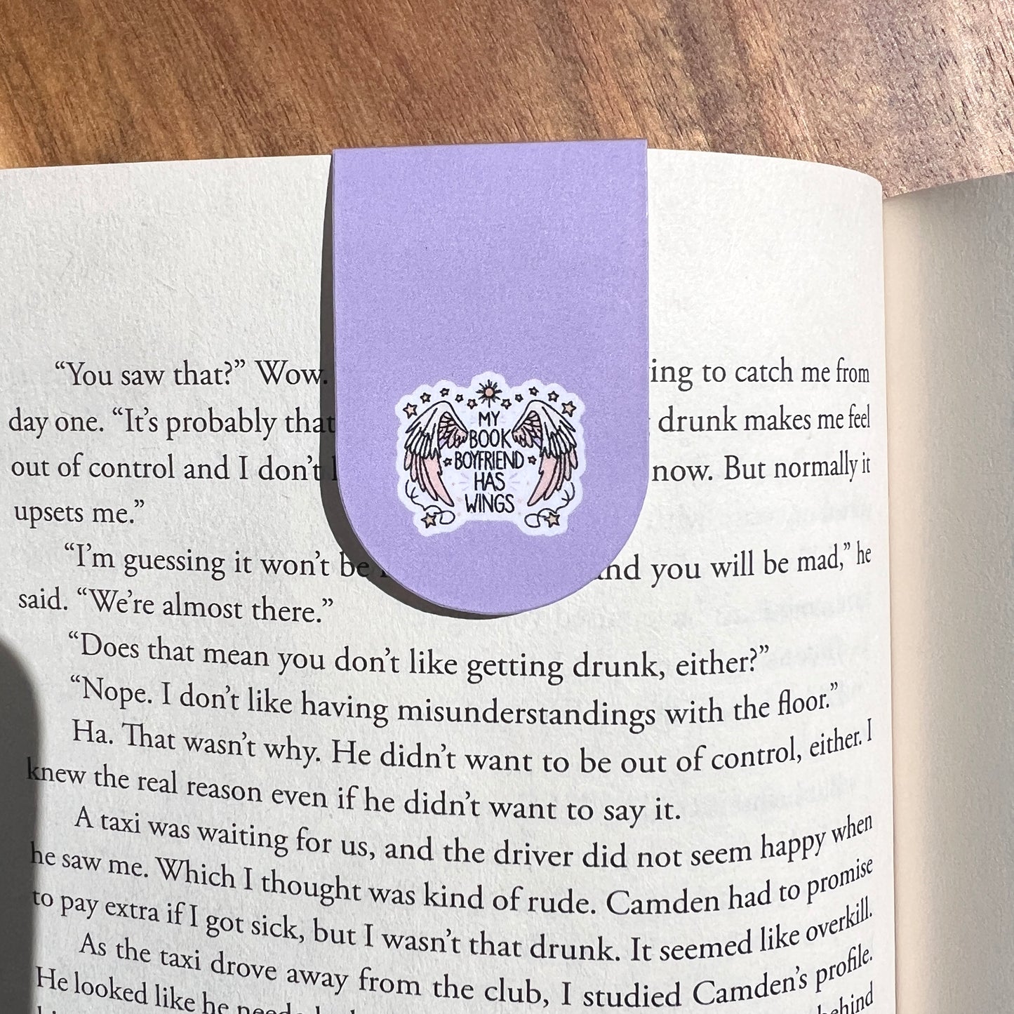 My Book Boyfriend Has Wings Magnetic Bookmark