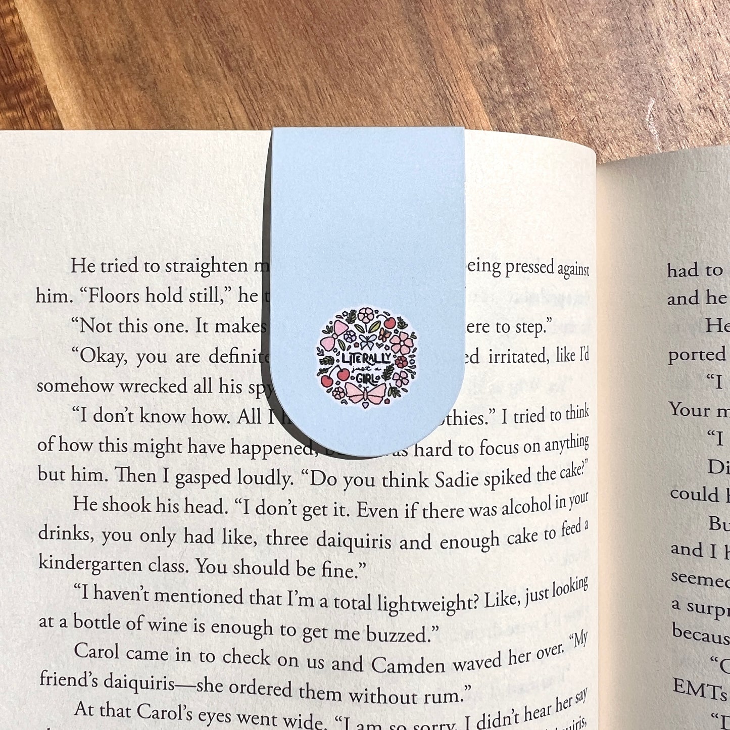 Literally Just a Girl Magnetic Bookmark