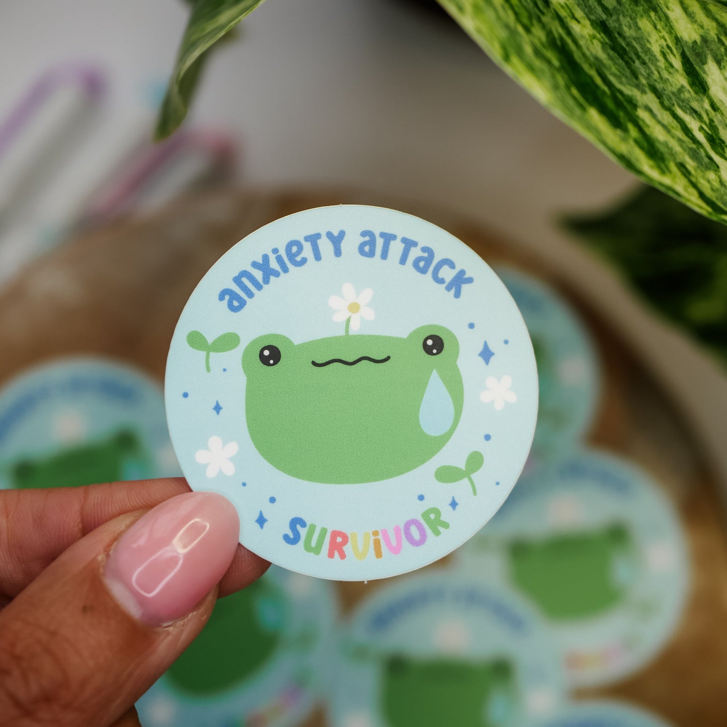Anxiety Attack Survivor Froggy Sticker