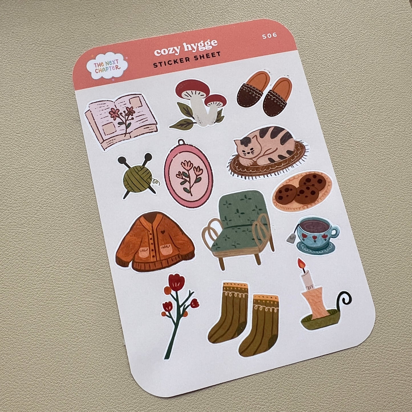 S06 Cozy Hygge Sticker Sheet