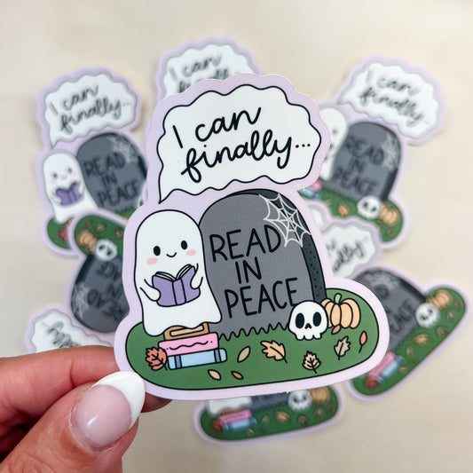 Read In Peace Sticker