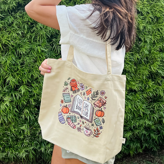 Cozy Girl Book Club Tote Bag