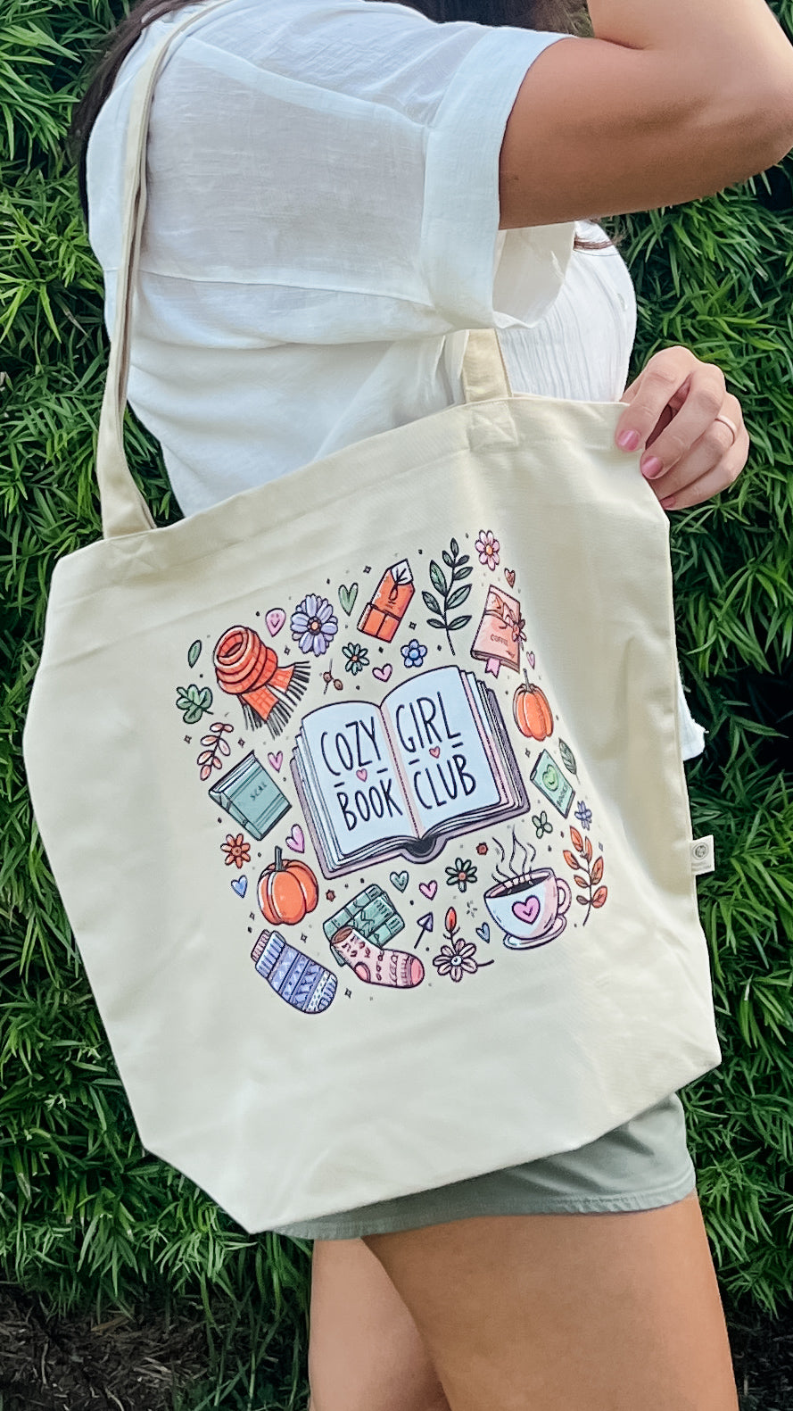Cozy Girl Book Club Tote Bag