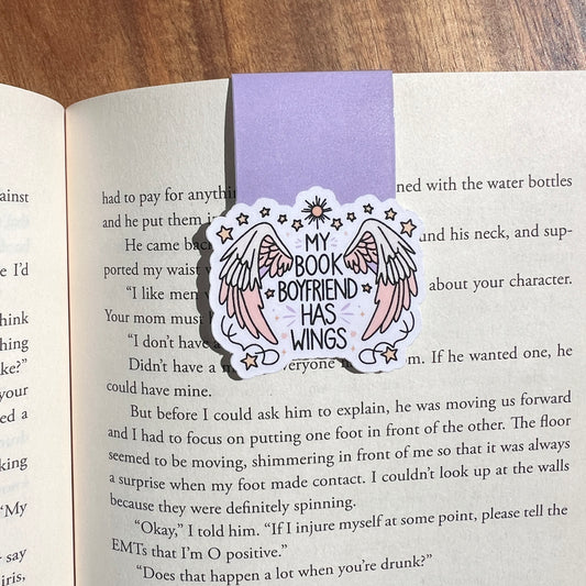 My Book Boyfriend Has Wings Magnetic Bookmark