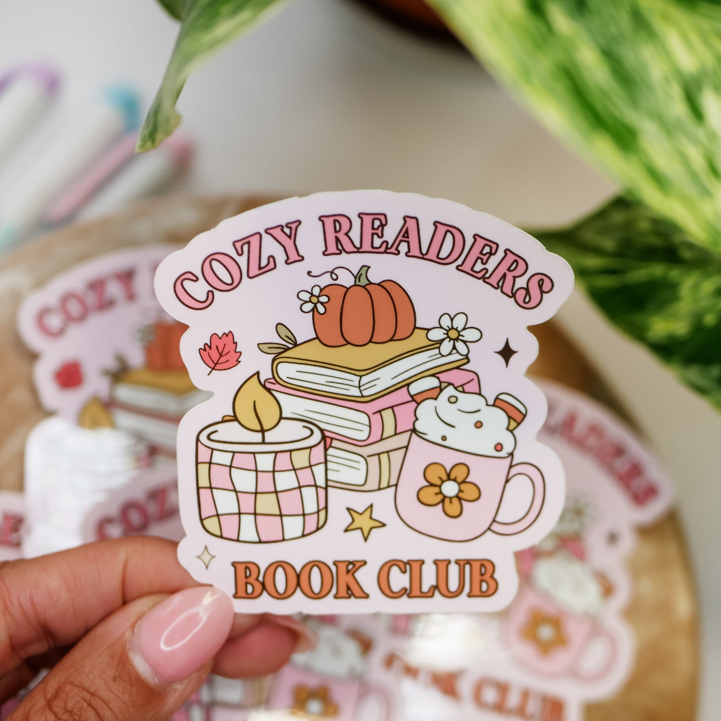 Cozy Readers Book Club Sticker