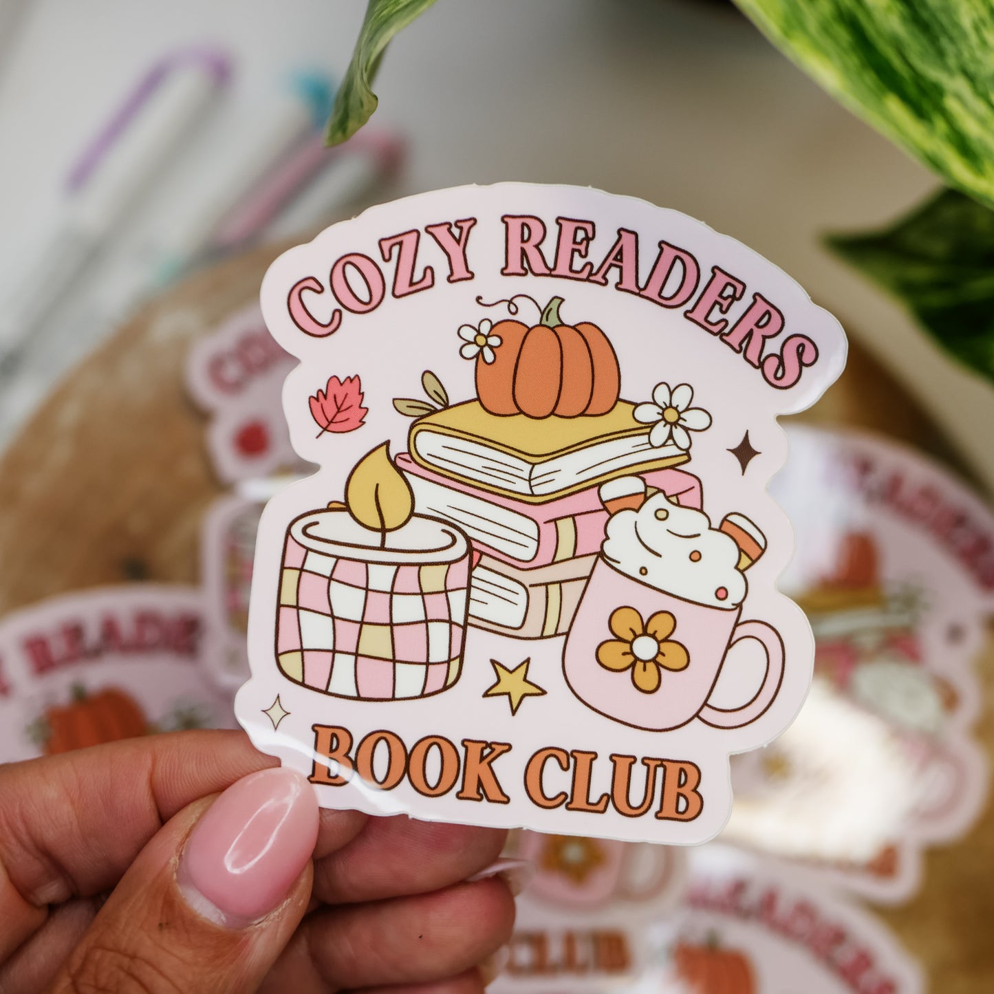 Cozy Readers Book Club Sticker