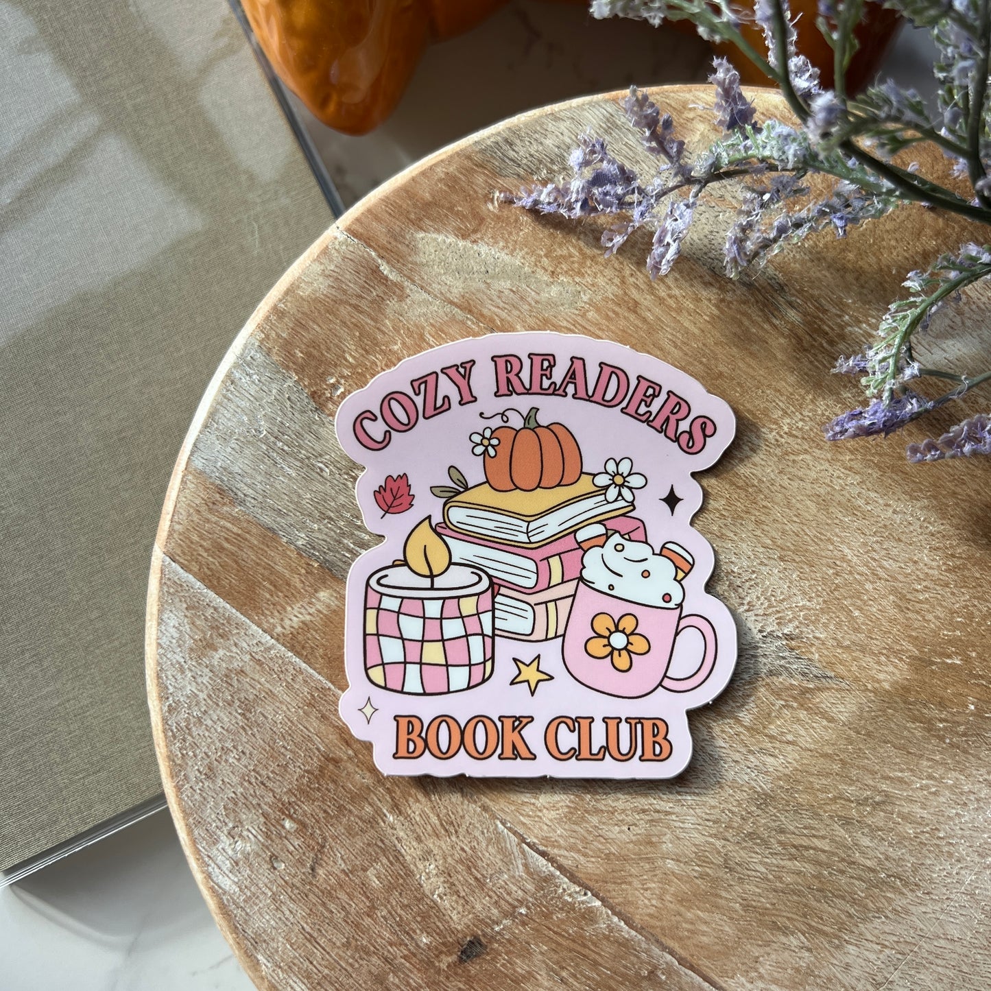 Cozy Readers Book Club Sticker