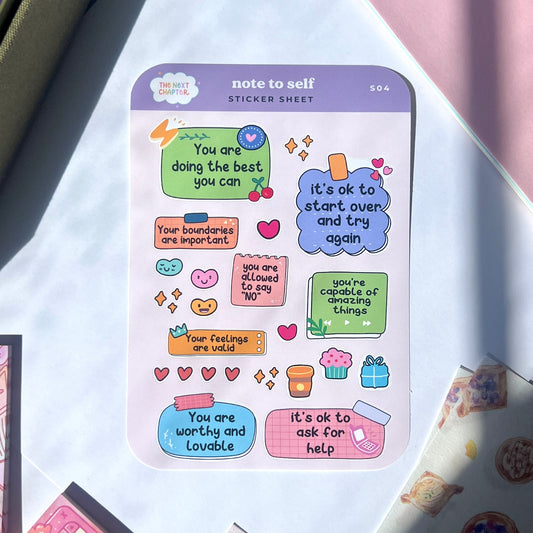 S04 Note to Self Sticker Sheet