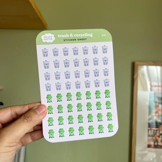 S01 Trash & Recycling Sticker Sheet