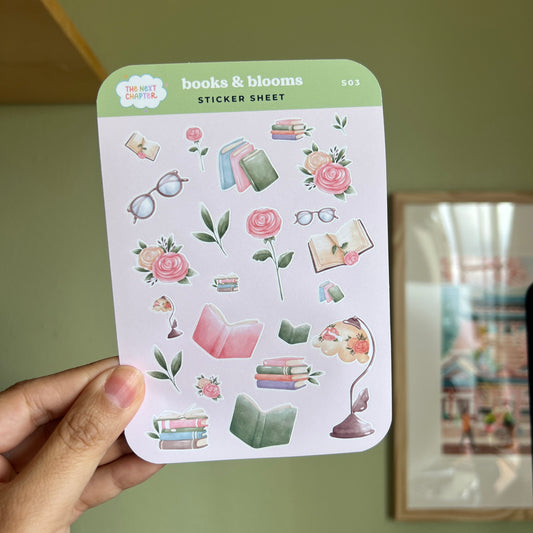 S03 Books & Blooms Sticker Sheet