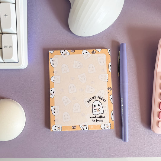 Hocus Pocus Need Coffee to Focus Notepad