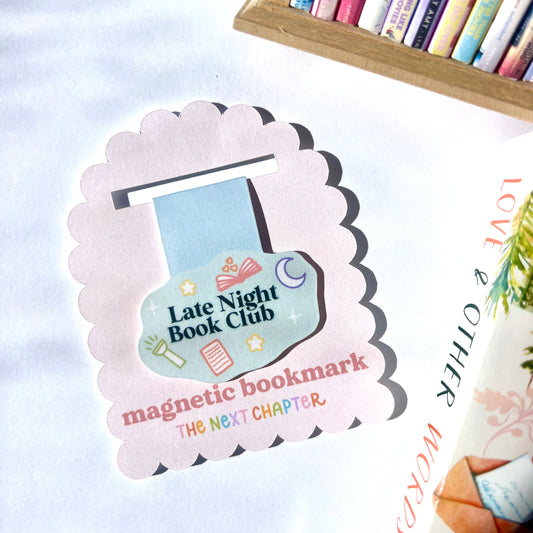 Late Night Book Club Magnetic Bookmark